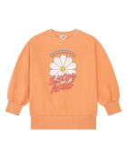 Sudadera Ronnie de algodón albaricoque con cuello redondo