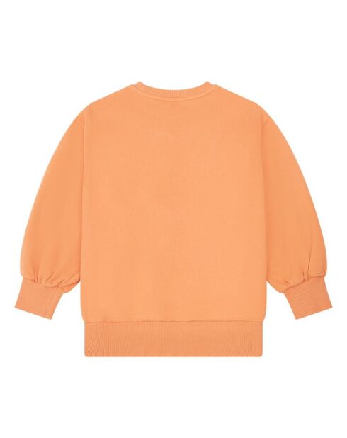 Sudadera Ronnie de algodón albaricoque con cuello redondo