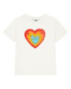 Camiseta blanca de manga corta de algodón Rosie