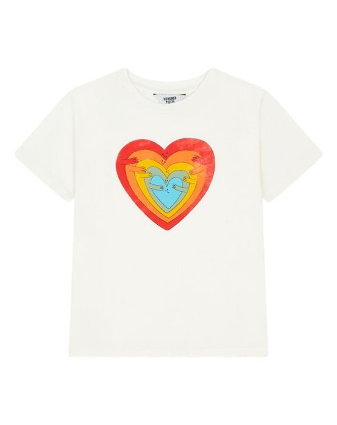 Camiseta blanca de manga corta de algodón Rosie