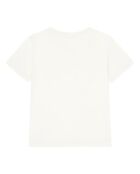 Camiseta blanca de manga corta de algodón Rosie
