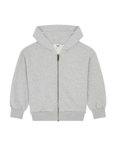 Sudadera Max gris de algodón con cremallera