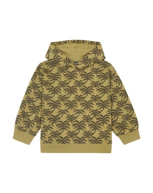 Sudadera cuadrada de algodón verde caqui