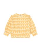 Lichtgeel Ronnie-sweatshirt met ronde hals van katoenmix
