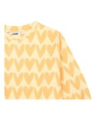 Lichtgeel Ronnie-sweatshirt met ronde hals van katoenmix