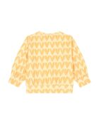 Lichtgeel Ronnie-sweatshirt met ronde hals van katoenmix