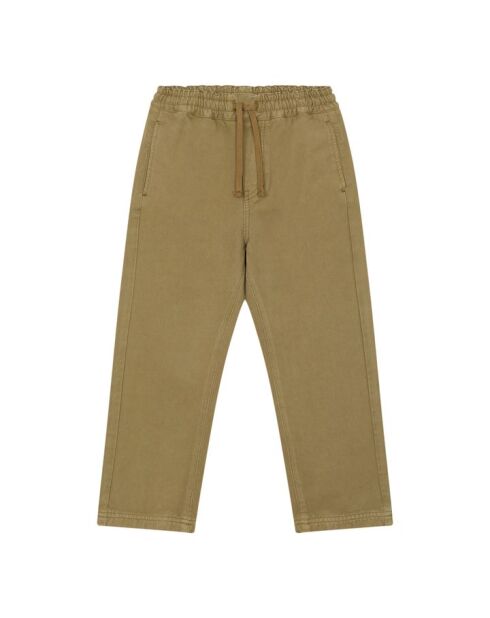 Pantaloni dritti Eddie in cotone verde kaki