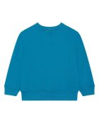 Sudadera Hugo de algodón azul celeste con cuello redondo