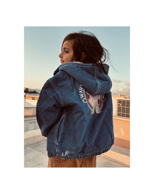 Chaqueta Sarah blue jean en mezcla de algodón