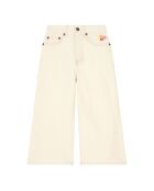 Pantalones rectos West de algodón beige