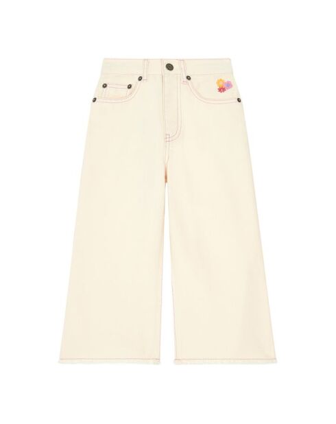 Pantalones rectos West de algodón beige