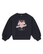 Ronnie schwarzes Sweatshirt mit Rundhalsausschnitt aus Baumwolle
