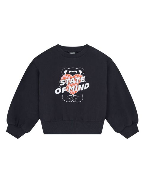 Sudadera Ronnie negra de algodón con cuello redondo