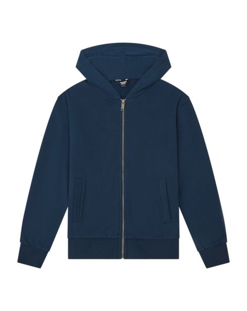 Sudadera Jayson azul marino de algodón con cremallera