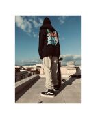 Sudadera Jayson azul marino de algodón con cremallera