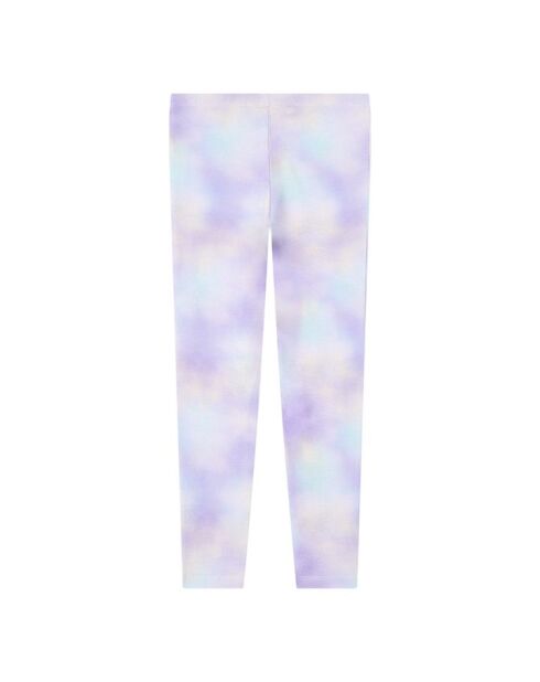 Leggings morados de mezcla de algodón Love