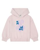 Sudadera con capucha Lazy de algodón rosa claro