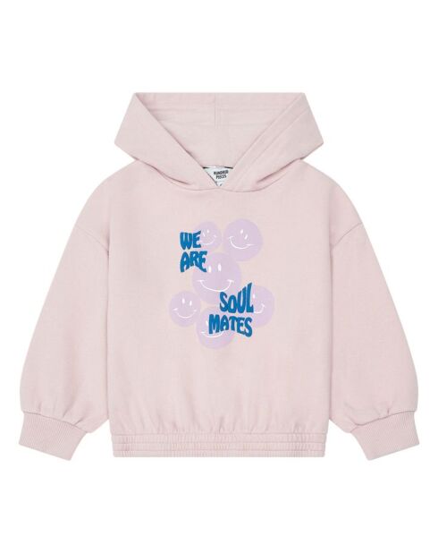 Sudadera con capucha Lazy de algodón rosa claro