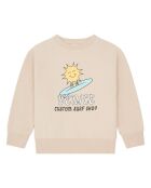 Sudadera Today de algodón beige con cuello redondo