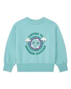 Rundhals-Sweatshirt Dolly Sage aus Baumwolle