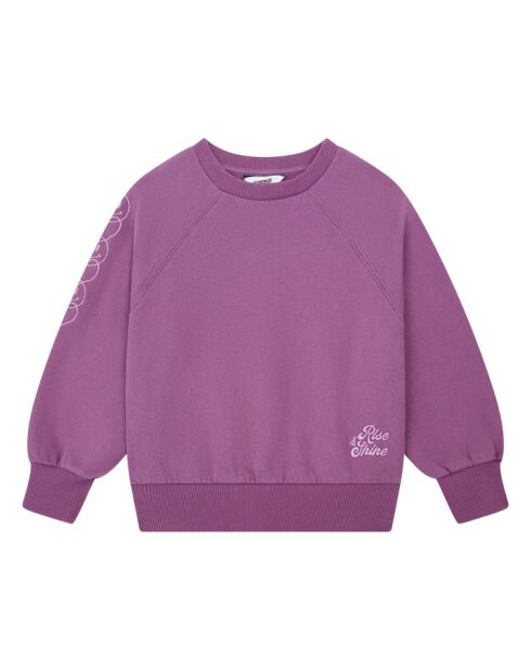 Sudadera Cuty Plum de algodón con cuello redondo