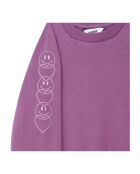 Sudadera Cuty Plum de algodón con cuello redondo