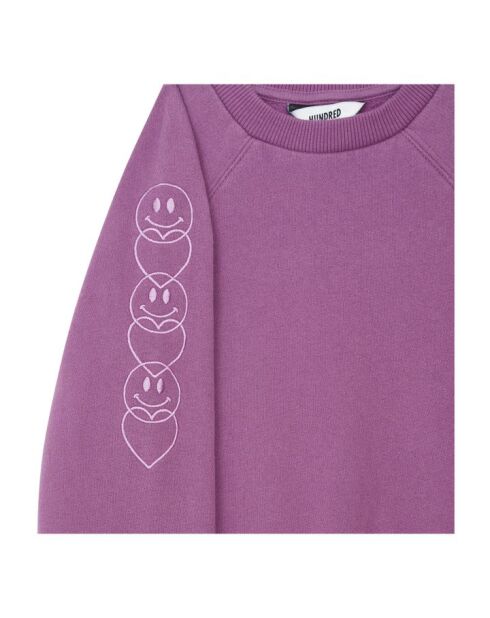 Sudadera Cuty Plum de algodón con cuello redondo