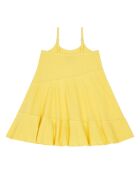 Vestido largo Jazzy de algodón amarillo pálido