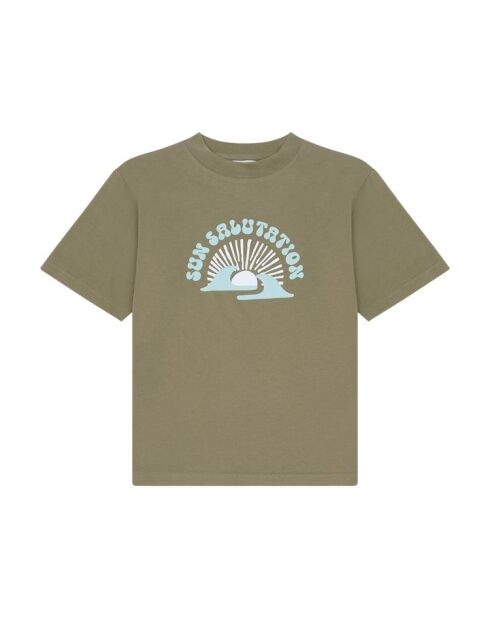 Camiseta Goonies de manga corta de algodón verde caqui claro
