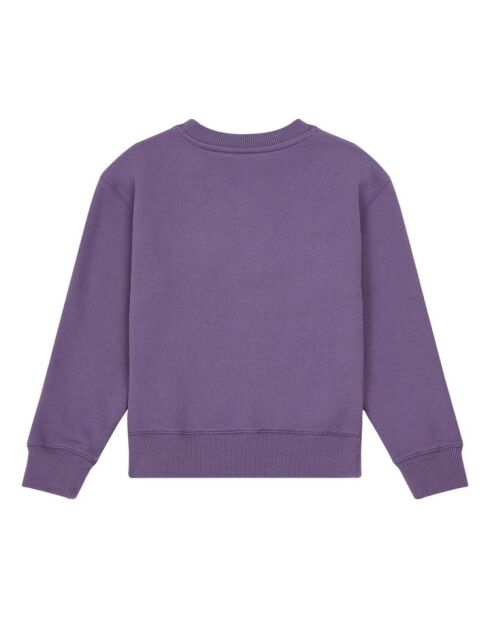 Sudadera Break de algodón con cuello redondo en color morado