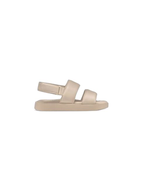 Sandales en cuir Padded Velcro beiges