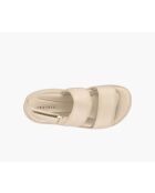 Sandales en cuir Padded Velcro beiges