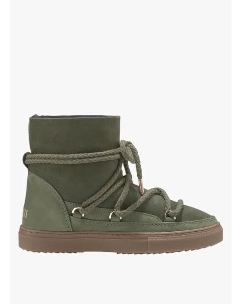 Bottines en cuir Classic vert olive
