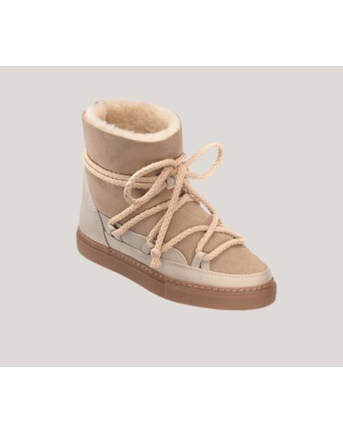 Bottines en cuir Classic beiges
