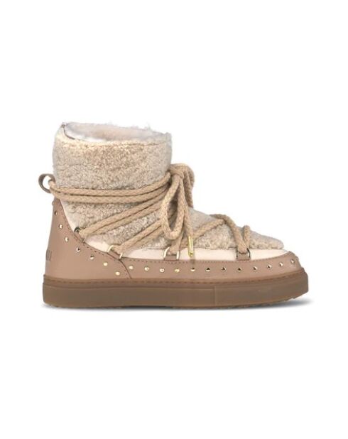 Stivali Curly Rock in pelle rosa