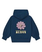Sudadera Richie azul con cremallera en mezcla de algodón