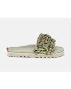 Sandales en cuir Multilace Slide kaki