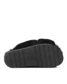 Klassische schwarze Ledersandalen