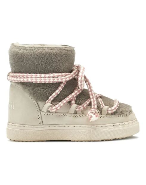 Sneakers alte Curly in pelle color tortora