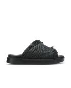 Sandales Raffia Moon noires