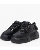 Zwarte leren Matilda leren sneakers