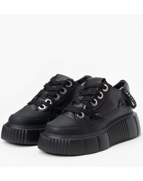 Zwarte leren Matilda leren sneakers