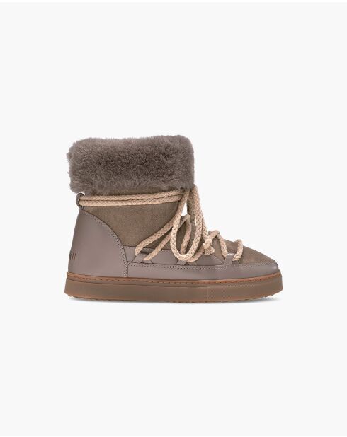 Bottines en cuir Classic High taupe