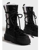 Endurance Cozy schwarze Lederstiefel