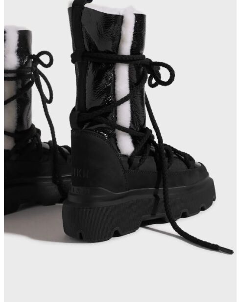 Endurance Cozy schwarze Lederstiefel