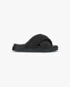 Sandales en cuir Woven noires