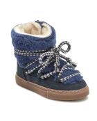 Zapatillas altas de piel Blue Curly