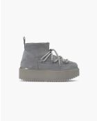 Botas clásicas con plataforma de gamuza gris Low