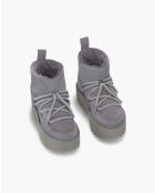 Botas clásicas con plataforma de gamuza gris Low