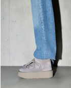 Botas clásicas con plataforma de gamuza gris Low